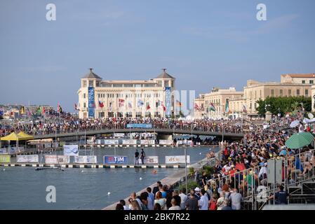 Canoe Polo World Championship – FINAL Italy vs France – September 4, 2016, held in Syracuse, in the splendid scenary of Ortigia. Sicily, Italy Stock Photo