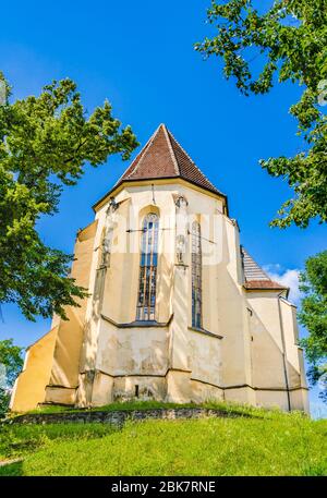 Sighisoara, Mures County, Transilvania, Romania: The Church on the Hill located at an altitude of 429 meters, on the Hilltop School build in the 15th Stock Photo