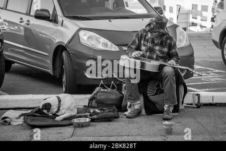 Santa Cruz busker Stock Photo