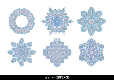 Round ornament pattern. Hand drawn art background. Stock Vector