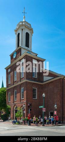 Charles Street Meeting House and First African Methodist Episcopal Church in the early 19th century and site of anti-slavery speeches Stock Photo