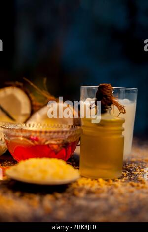 Download Complete Face Mask Of Coconut Consisting Of Coconut Milk Rose Water Yogurt Buttermilk Oatmeal Almonds Lime Juice Turmeric Rice Flour Honey Stock Photo Alamy PSD Mockup Templates