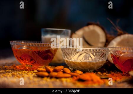 Download Complete Face Mask Of Coconut For All Skin Types Consisting Of Coconut Milk Rose Water Yogurt Buttermilk Oatmeal Almonds Lime Juice Turmeric R Stock Photo Alamy PSD Mockup Templates