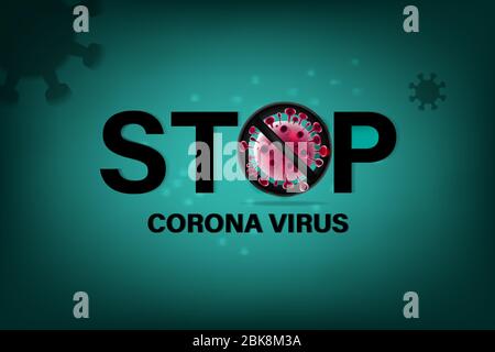 Pandemic stop Coronavirus (CoVID-19) outbreak concept. 2019-nCoV quarantine banner. Stock Vector