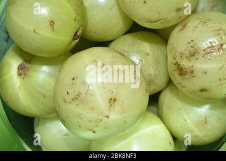 Indian gooseberry with isolated on white background. full depth of field. Stock Photo