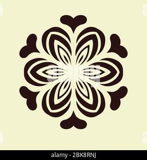 Round ornament pattern. Geometric ornament made in vector. Stock Vector