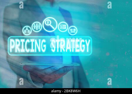 Handwriting text Pricing Strategy. Conceptual photo set maximize profitability for unit sold or market overall Stock Photo