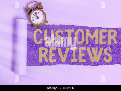 Conceptual hand writing showing Customer Reviews. Concept meaning review of product or service made by client who has used Stock Photo