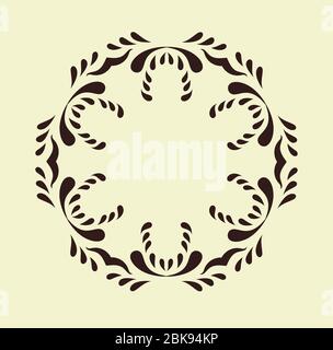 Round ornament pattern. Geometric ornament made in vector. Stock Vector