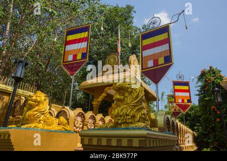 Mahamevnawa Buddhist Monastery, Polgahawela, Sri Lanka. Stock Photo