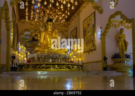 Mahamevnawa Buddhist Monastery, Polgahawela, Sri Lanka. Stock Photo