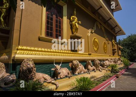 Mahamevnawa Buddhist Monastery, Polgahawela, Sri Lanka. Stock Photo