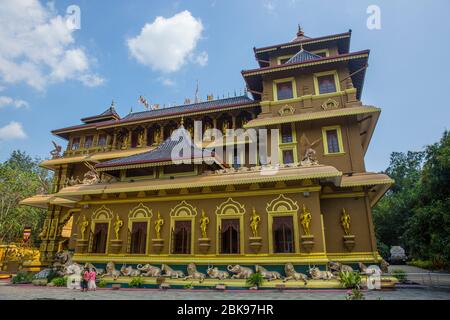 Mahamevnawa Buddhist Monastery, Polgahawela, Sri Lanka. Stock Photo