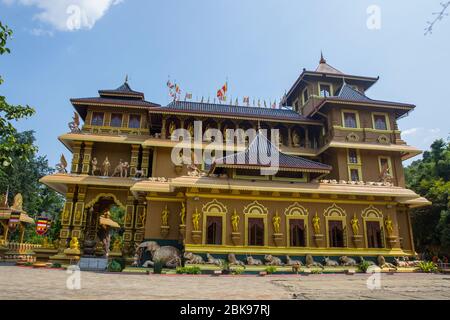 Mahamevnawa Buddhist Monastery, Polgahawela, Sri Lanka. Stock Photo