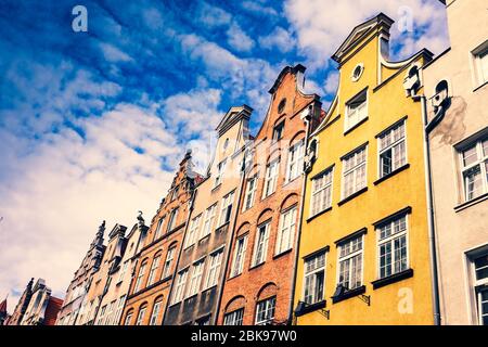 Old Town in Gdansk - tenements, Poland Stock Photo
