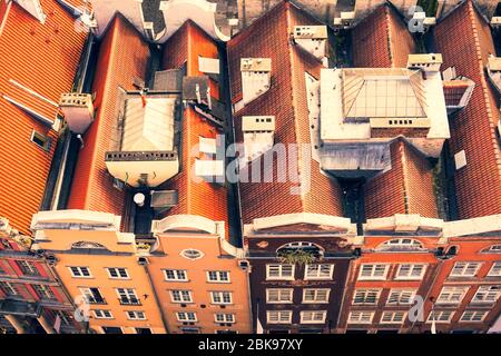 Old Town in Gdansk - tenements, Poland Stock Photo