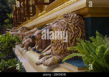 Mahamevnawa Buddhist Monastery, Polgahawela, Sri Lanka. Stock Photo