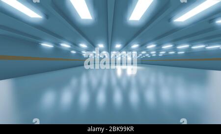 3d rendering interior empty factory space Stock Photo