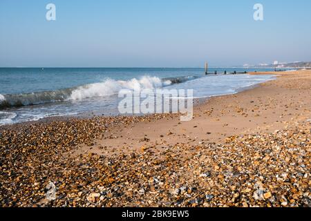 Southbourne,Bournemouth, UK-March 27, 2020: Photos from Southbourne Beach. Stock Photo