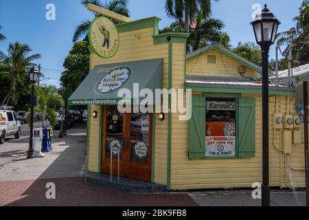 Key West, Florida, US-November 7th,2019:Key Lime Shoppe. The Birthplace of Key Lime Pie. Stock Photo