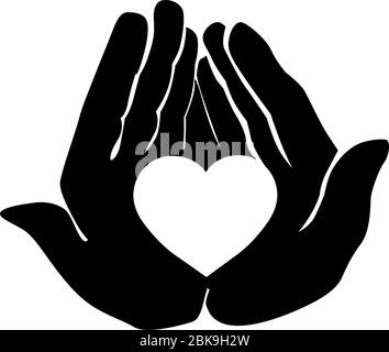 helping hands clip art black and white