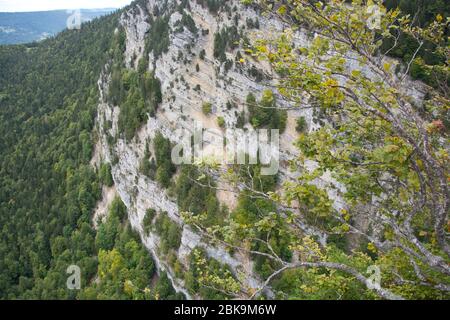 Canyon im Naturschutzgebiet Combe Grède im Berner Jura Stock Photo