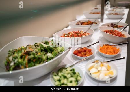 photo of an open buffet table in a restaurant Stock Photo - Alamy