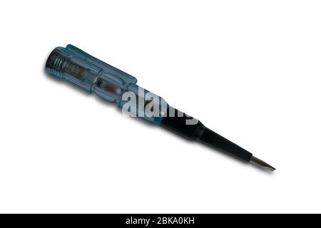 indicator screwdriver on isolated background Stock Photo