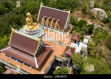 Wat Samphran Dragon Temple, top view, Sam Phran, Nakhon Pathom, Thailand Stock Photo