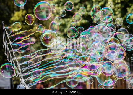 Thousands of bubbles in strasbourg Stock Photo
