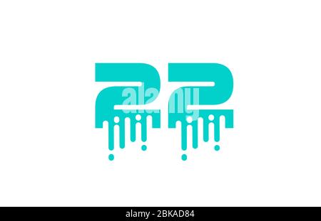 22 number logo icon for company and business Stock Vector