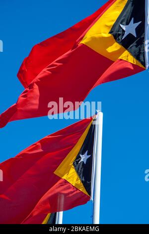 The Timorese Flag, Timor-Leste Stock Photo