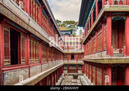 Temple of Xumi Fushou, one of the Eight Outer Temples of Chengde in Chengde Mountain Resort, summer residence of Qing dynasty emperors of China in Che Stock Photo