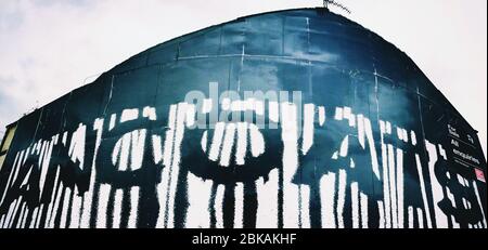 Mural detail in Ancoats, Manchester. Stock Photo