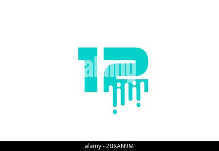 12 number logo icon for company and business Stock Vector
