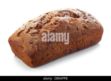 freshly baked sweet bread isolated on white background Stock Photo