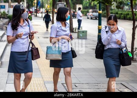 Girl wearing hoodie and face mask during Covid 19 pandemic, Bangkok,  Thailand Stock Photo - Alamy