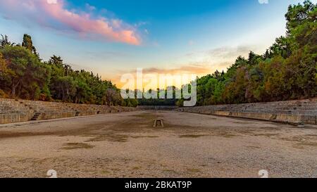 The Stadium is known as the stadium of Diagoras where Athletic games and competitions were organised as well as the Roman Conservatory. Stock Photo