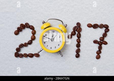 Coffee new 2017 year. Stock Photo