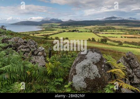 view of machrie bay from kings' cave trail, arran Stock Photo