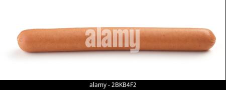 fresh boiled sausage isolated on white background Stock Photo