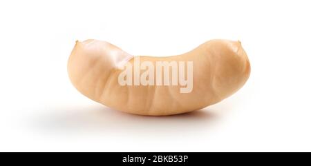 fresh boiled pork sausage isolated on white background Stock Photo