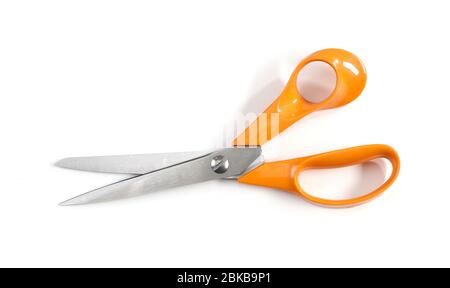 Scissors On White Background Stock Photo by photobalance