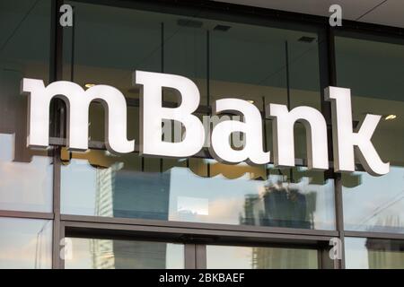 Poland's bank Mbank logo seen in Krakow Stock Photo - Alamy