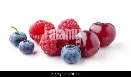 fresh berries isolated on white background Stock Photo