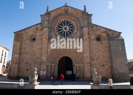 Church of San Pedro Parish of St. Peter the Apostle, Avila, Spain, Europe Stock Photo