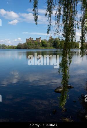 Linlithgow Palace.  Linlithgow Palace, Linlithgow, West Lothian, UK.  1, 5, 2020. Pic shows: Linlithgow Palace, birth place of Mary Queen of Scots wit Stock Photo