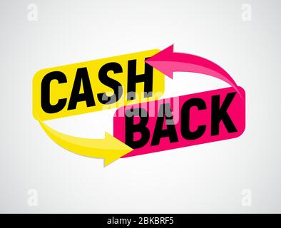 Money cashback poster with gold dollar coins. Vector illustration Stock Vector