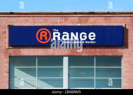 Company logo for The Range home leisure and garden store, Kilmarnock Stock Photo