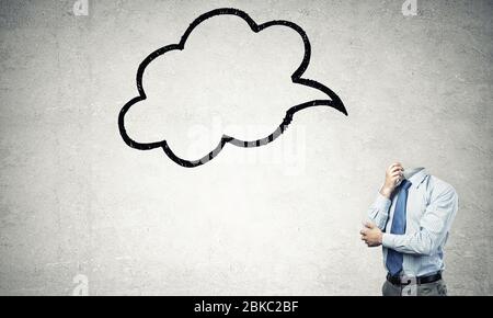 No thoughts in his head Stock Photo